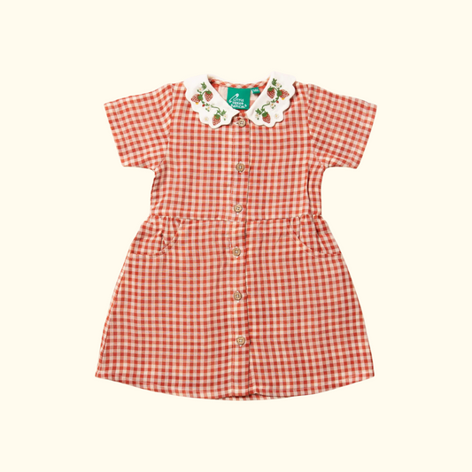 Fustani Little Red Check