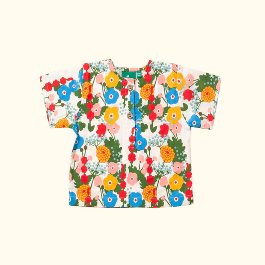 Bluzë Flora and Fauna me Mëngë të Shkurtra