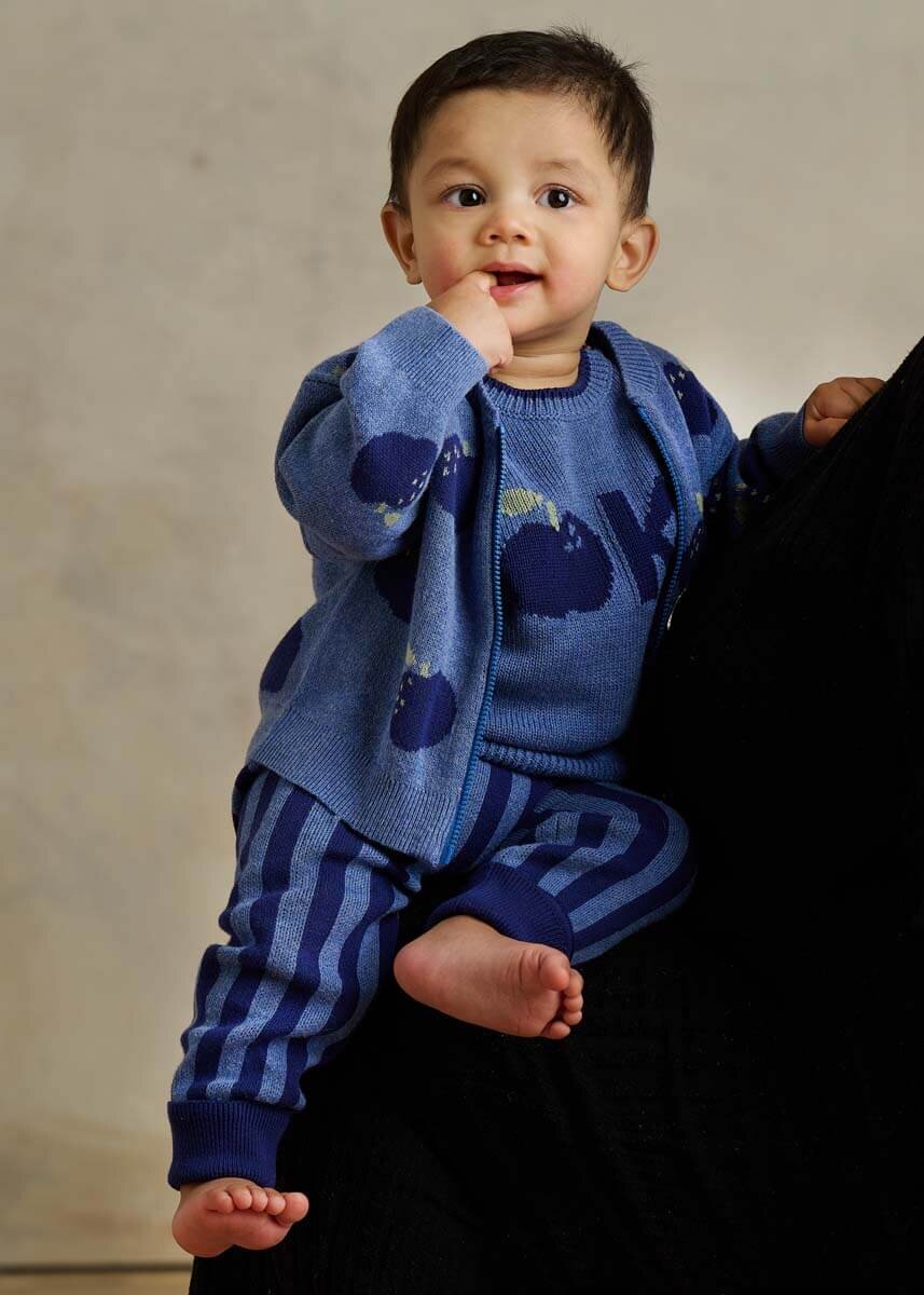 Pulovër blu Appletree