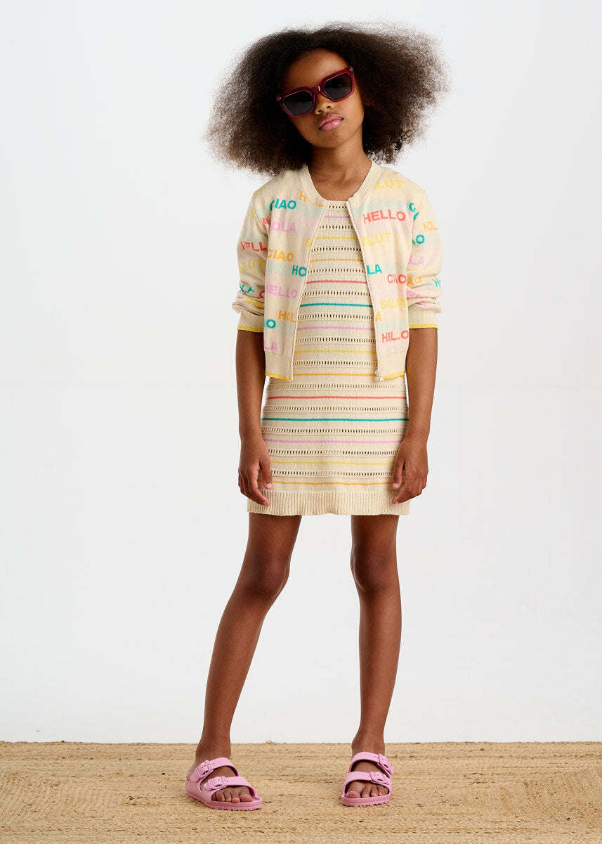 Fustan me rripa CAPRI Pointelle