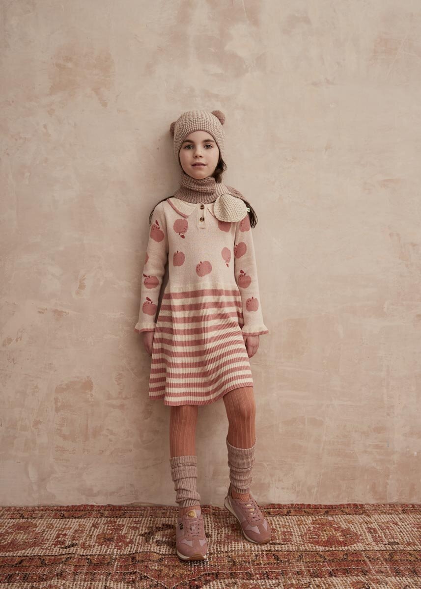 Fustani Alys me mollë rozë