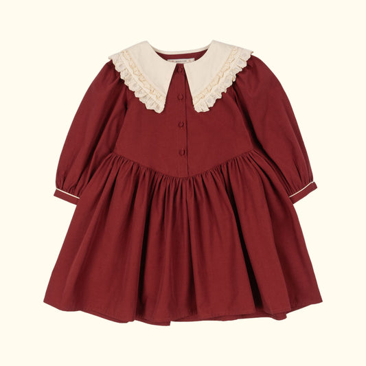 Fustan i kuq Coeur Collar