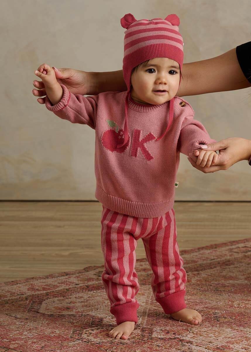 Pantallona Albie me vija rozë