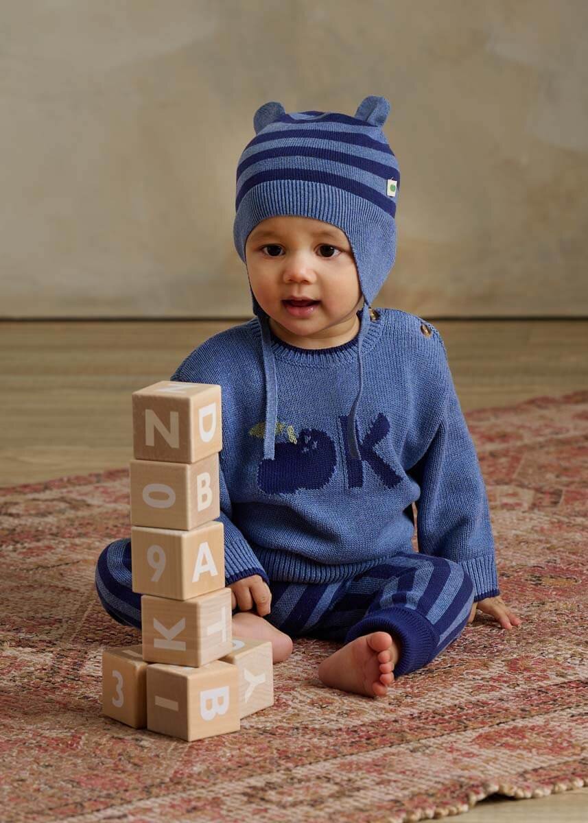 Pantallonat Albie me vija blu